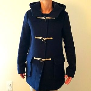 Dark blue wool pea coat. Size XS.